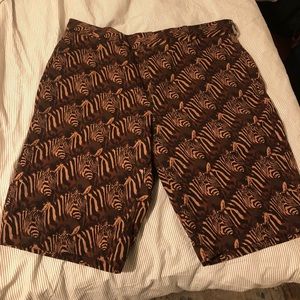 Gitman Bros x Opening Ceremony zebra shorts